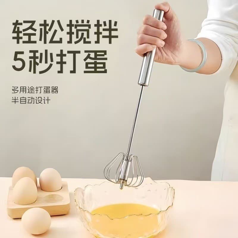 Batedor Manual de aço inoxidável semiautomático doméstico ovo creme batedor misturador cozinha ferramentas cozimento ovo