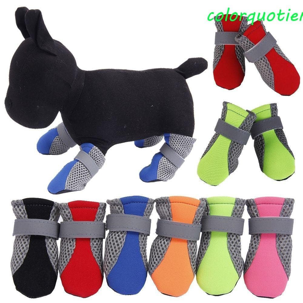 Protetores De Botas De Cachorro COLORQUOTIENT Para Malha Poodle Yorkshire Com Listras Reflexivas Chuva Animais De Estima