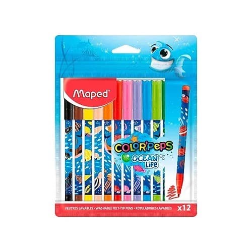 Canetinha Hidrografica Colorpeps Ocean Decorada 12 Cores - Maped