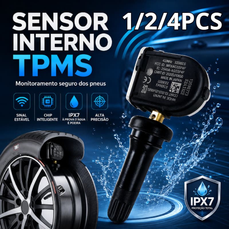 1/2/4 Pcs Sensor De Pressão Dos Pneus Resistente A Altas E Baixas Temperaturas Aplicável A Chevrolet 13598773 433MHz