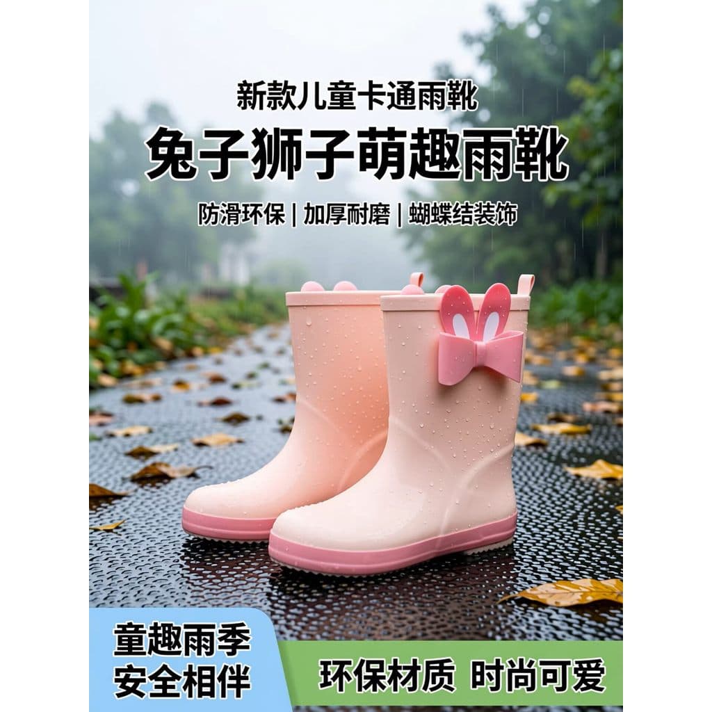 Novos alunos do ensino fundamental coelho leão desenho animado borracha antiderrapante ecologicamente correta botas de c