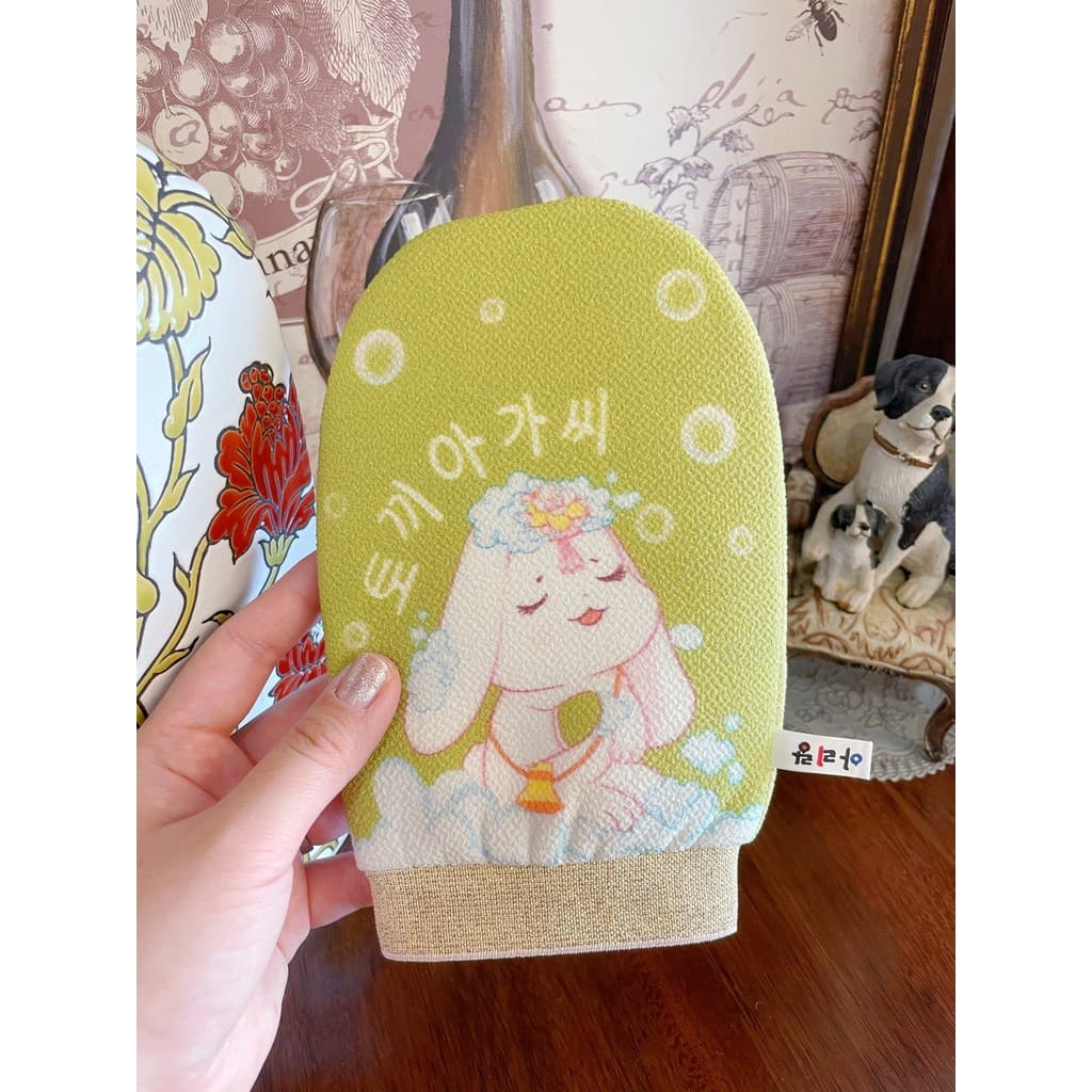 Coreia coreia Arirang dos desenhos animados toalha de banho coelho engrossado luvas de banho de areia fina esfregando la
