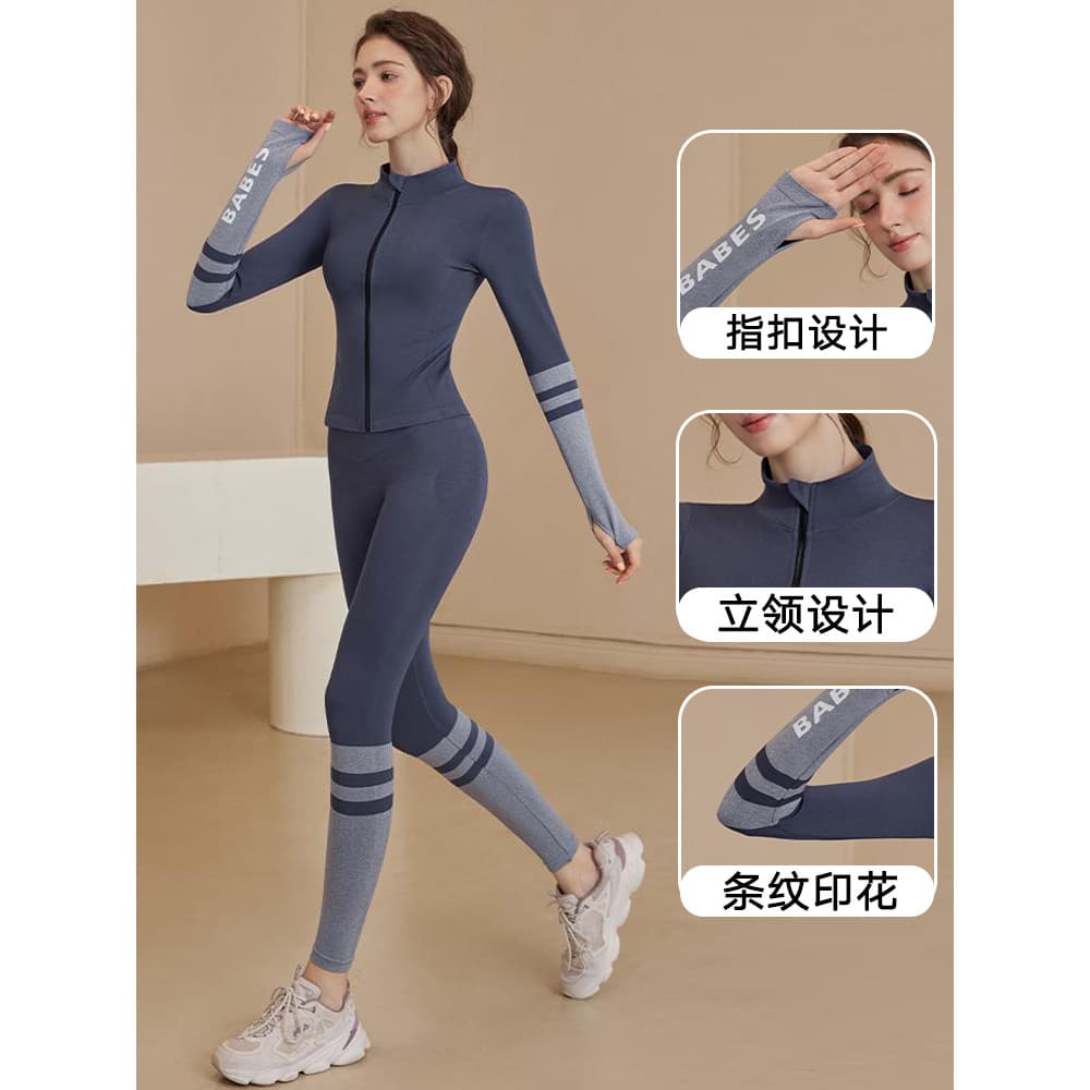 2026 novo estilo jaqueta esportiva feminina primavera verão magro mais magro olhar de secagem rápida Fitness zíper super