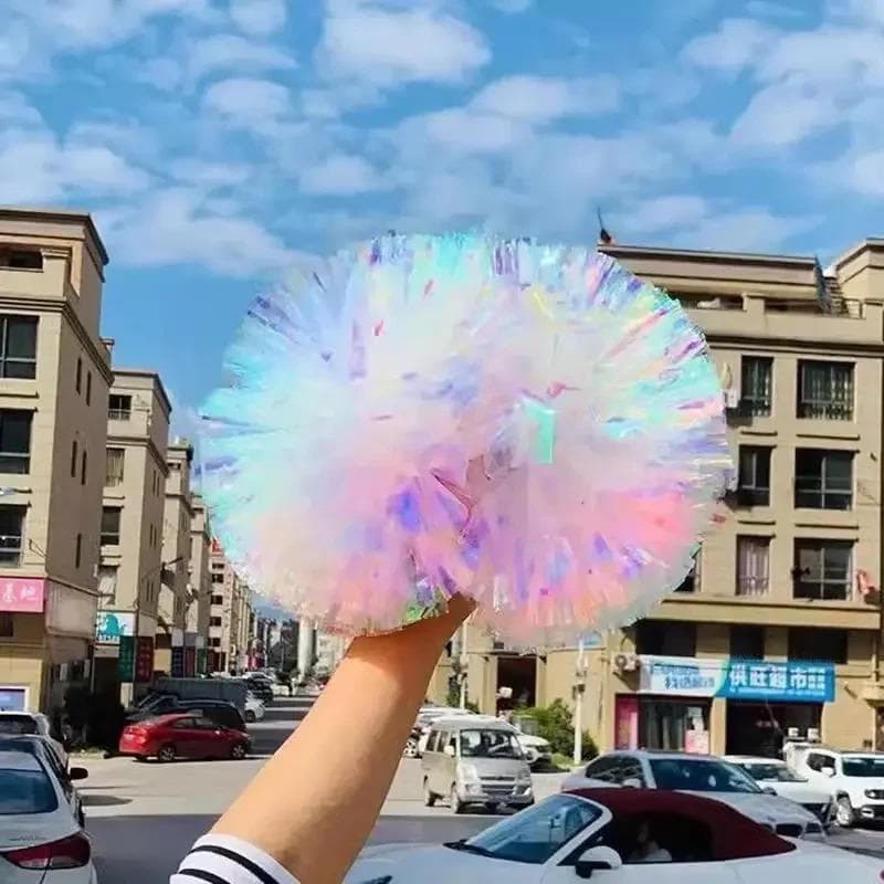Lidar com estilo segurando bola de flor cheerleading mão flor dança desempenho competição dedicado alunos da escola prim
