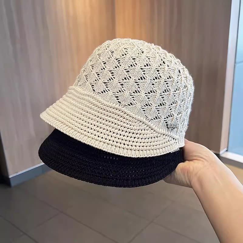 Oco respirável chapéu equestre feminino verão moda dobrável guarda-sol chapéu All-Match rosto pequeno boné de malha pico