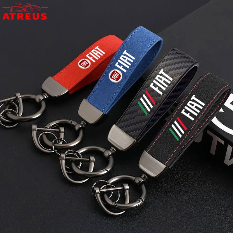 Chaveiro de Carro Fiat em Fibra de Carbono, Fivela de Cor Pura, Estiloso para Fiat Strada, Argo, Mobi, Toro, Fastback, P