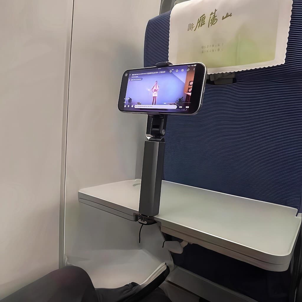 Suporte de telefone móvel para viagem, avião ferroviário de alta velocidade, portátil, Desktop, rotação 360, trem retrát