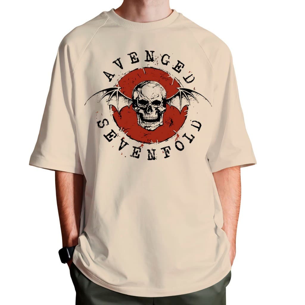 Camiseta Oversized Avenged Sevenfold Banda Rock Manga Larga
