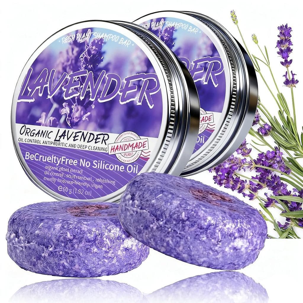 2 barras de shampoo para cabelos grisalhos, barra de shampoo de lavanda para cabelos grisalhos, barra de shampoo e condi
