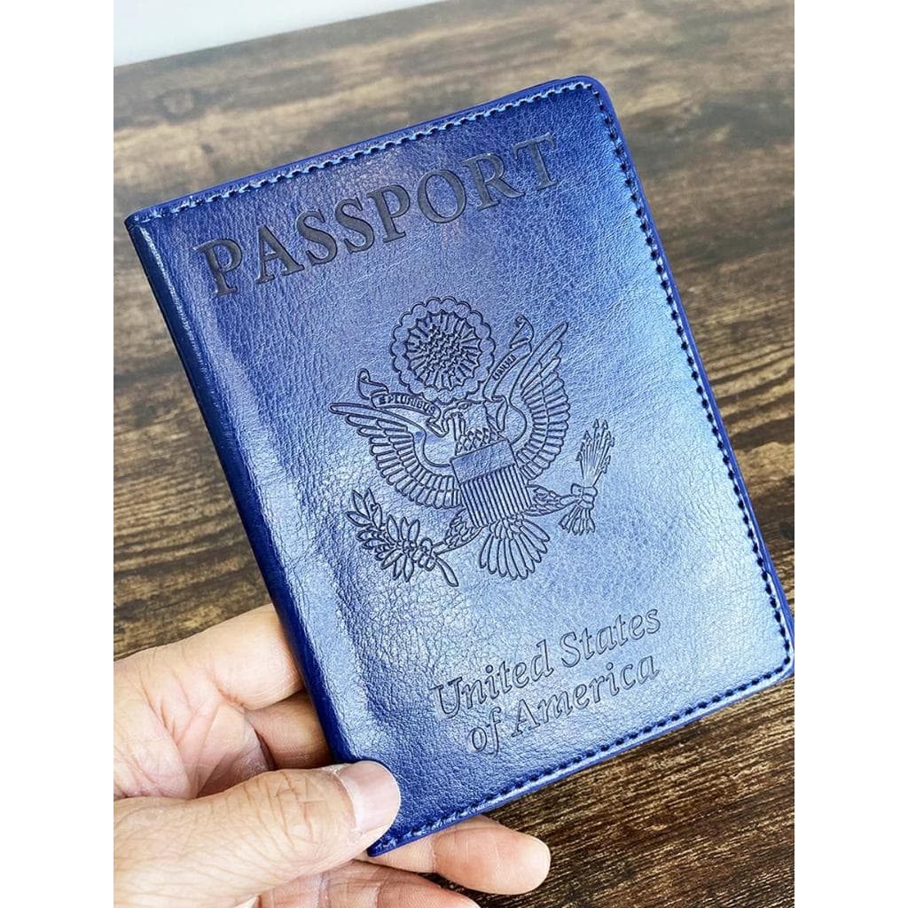 Sente-se bem!Fora da Europa América Porta-passaporte Bolsa para documentos EUA Emblema nacional Porta-bilhetes Bump Embo