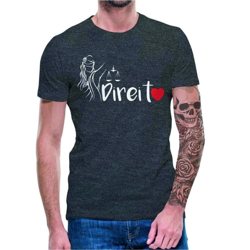 Camiseta Direito Camisa 100% Algodão Várias Cores Curso Advogado Faculdade Universidade Profissão Frases Engraçadas