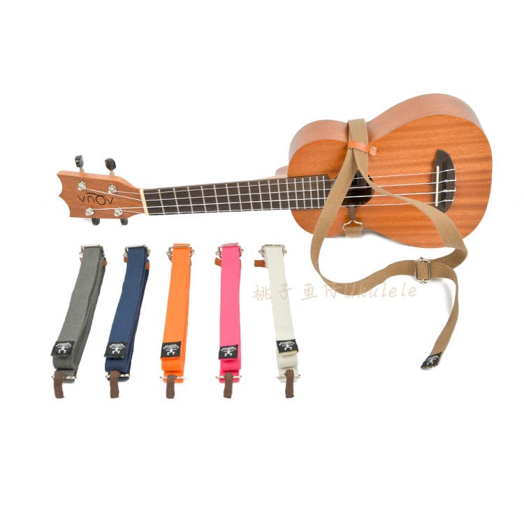 Arco-íris homem ukulele gancho tipo cinta oito cores opcional ukulele peixe pêssego sem pregos
