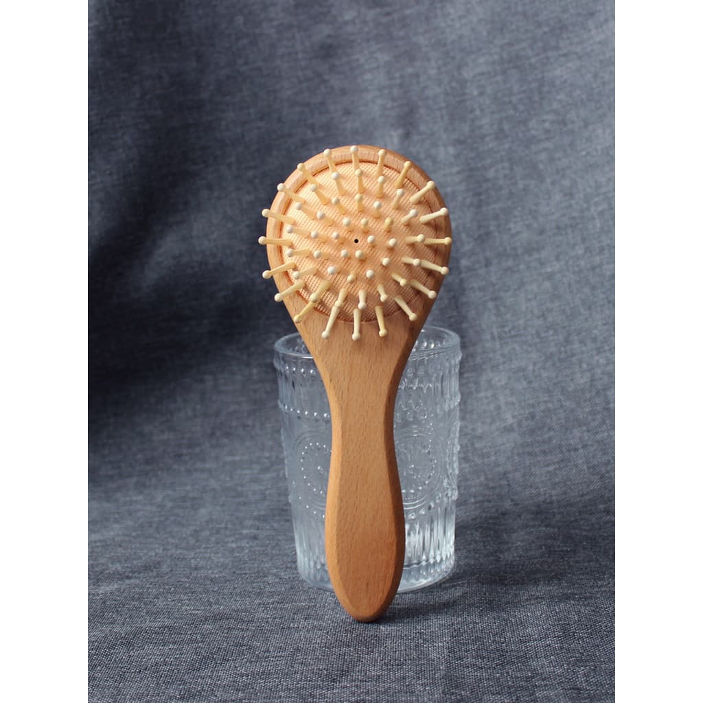 Faia portátil redondo Mini pente Airbag cabelo liso cabeleireiro lã bebê crianças pequenas escova de massagem menina pen