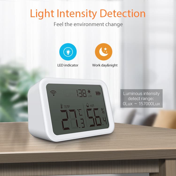 Tuya Graffiti Smart ZigBee Inteligente Temperatura Umidade Iluminação Sensor Alarme Ajuste de Controle Remoto