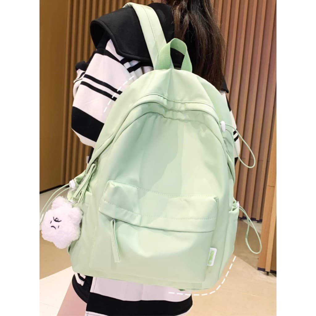Mochila escolar simples feminina estudantes universitários estudantes do ensino médio mochila All-Match versão coreana e