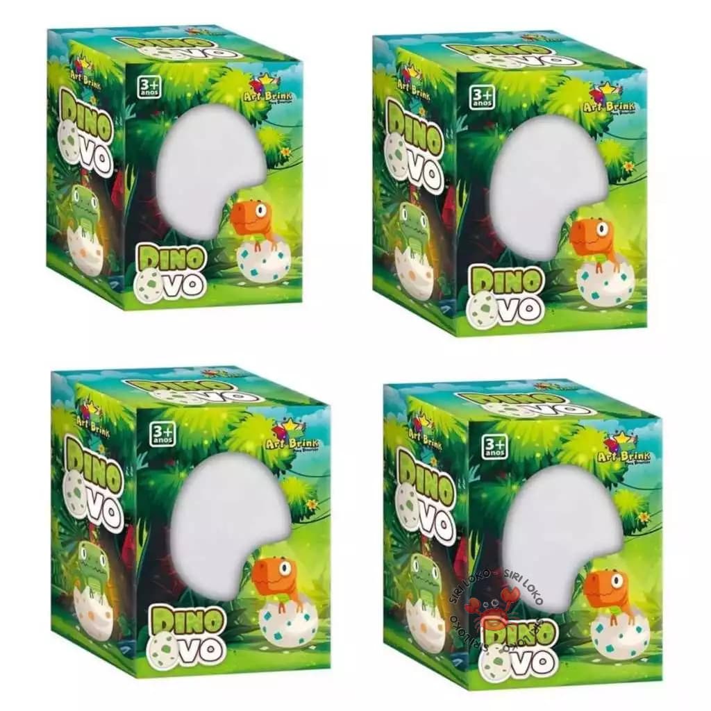 Kit 4 unidades Brinquedo Dinossauro Dino Ovo Surpresa Cresce Na Agua Sortido 8 Cm