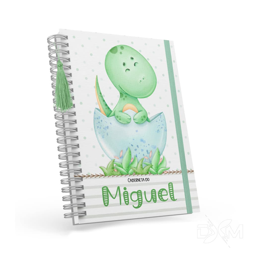 Caderneta de Vacina/Saúde Completa Personalizada com Nome - Capa Dura - Tema Dinossauro 14 - DXM