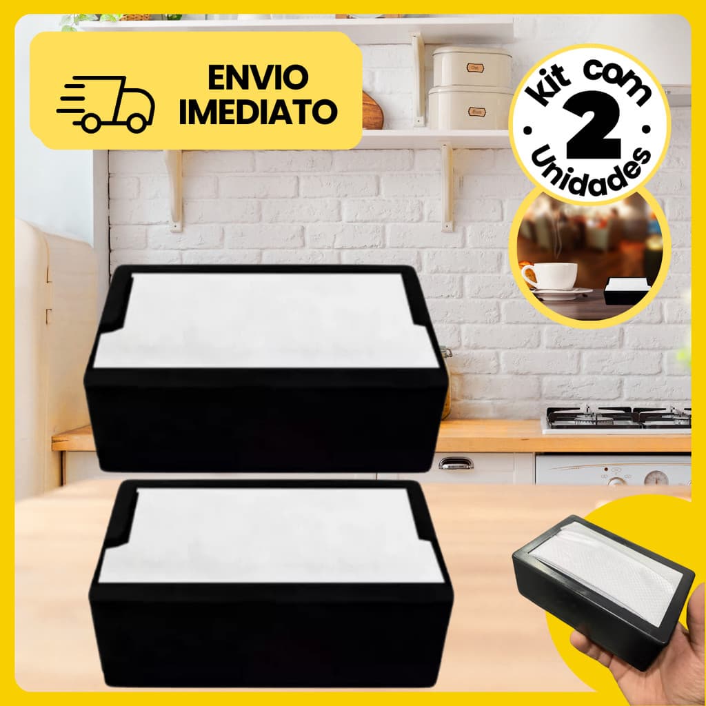 Kit 2 Porta Guardanapo Tv Modelo Horizontal Deitado - Restaurantes Bares Lanchonetes Botecos Eventos