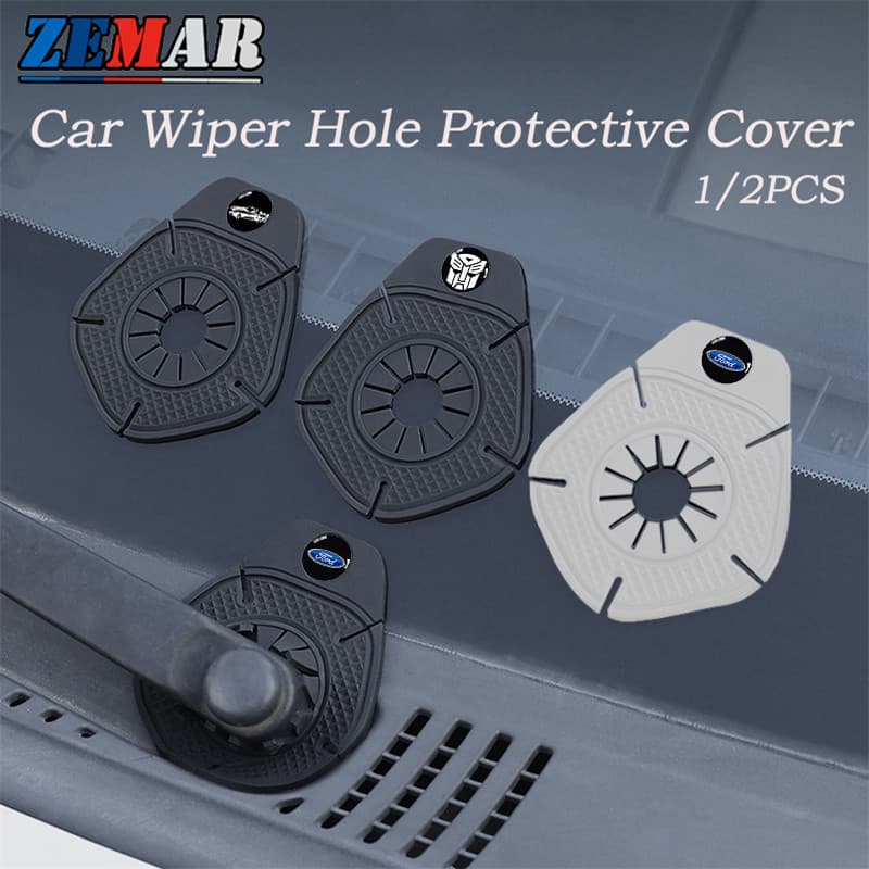 1/2 Unidades Ford Silicone Capa De Limpador De Carro Universal Almofada Protetora Contra Poeira À Prova De Chuva Bloquei