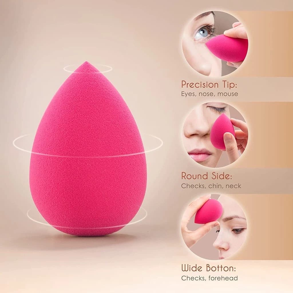 Kit 6/12PCS Rosa Vermelho Maquiagem De Esponja Profissional Sponge Puff