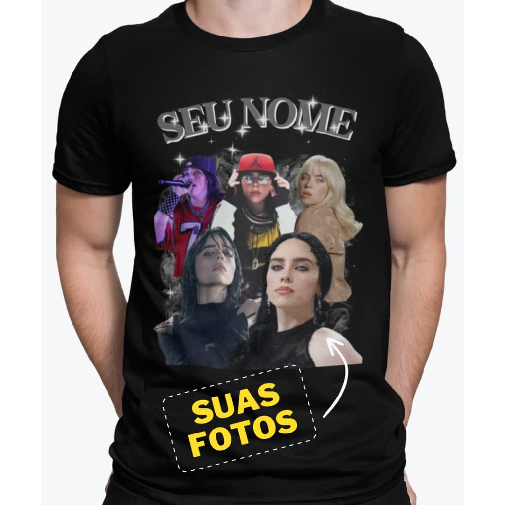 Camiseta Personalizada 100% Algodão com Seu Nome ou Imagem Presente Especial