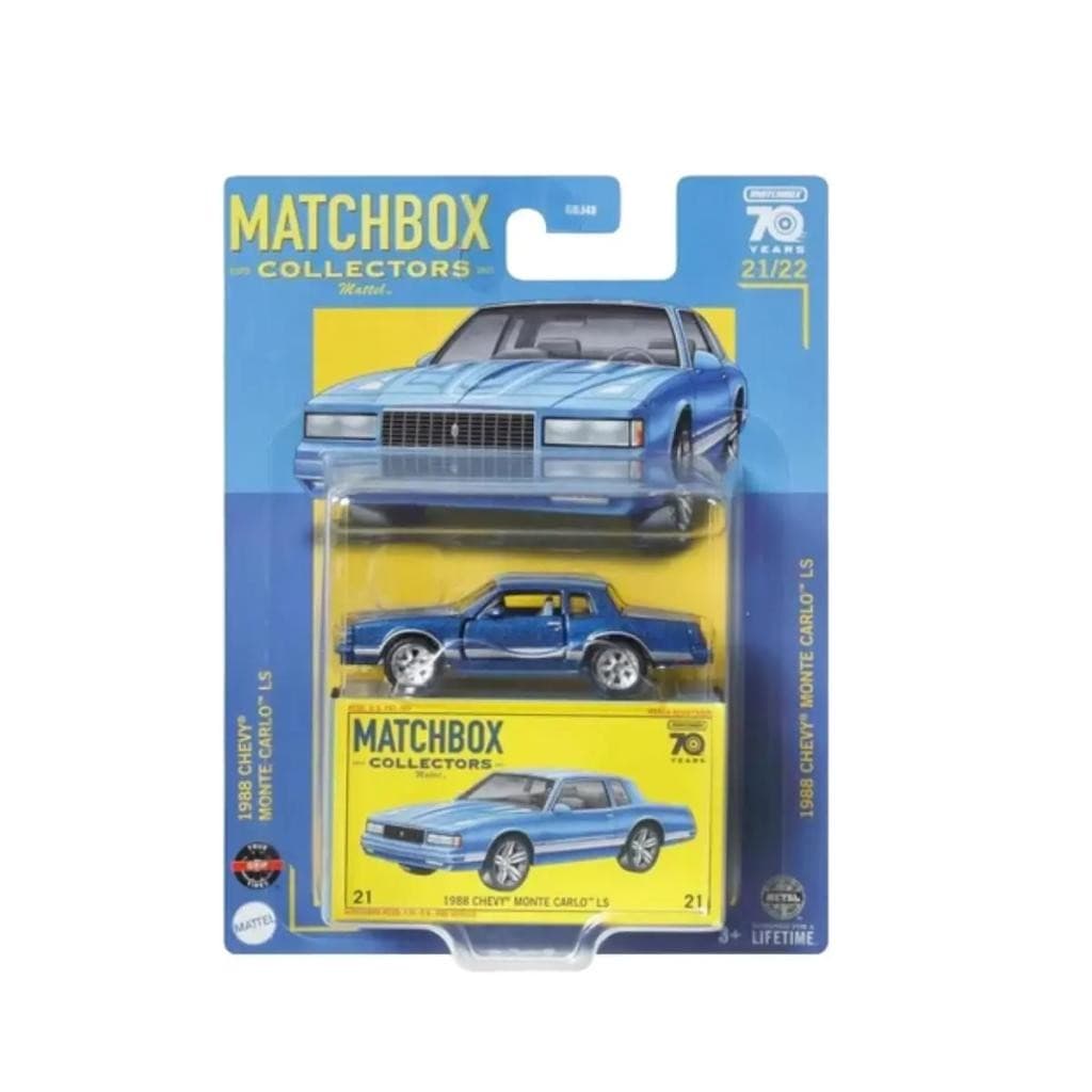 Carrinho Matchbox Superfast 70 Anos Chevy Monte Carlo 1988 Miniatura 1:64 Colecionável Mattel