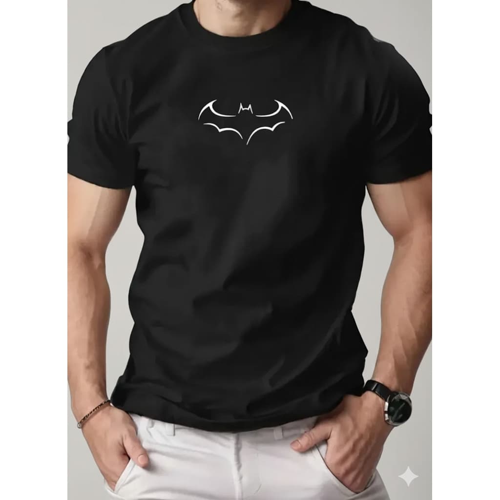 Camiseta Batman. Dc Morcego Camisa Modelagem Slim Confortável Básica Estampada Algodão Premium