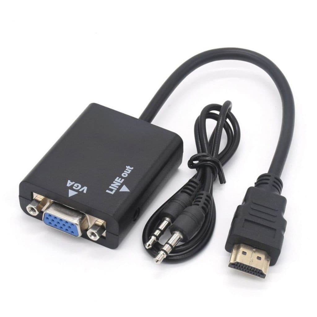 Cabo Adaptador Conversor HDMI para VGA com Saída P2 de Áudio/ Pronta Entrega.