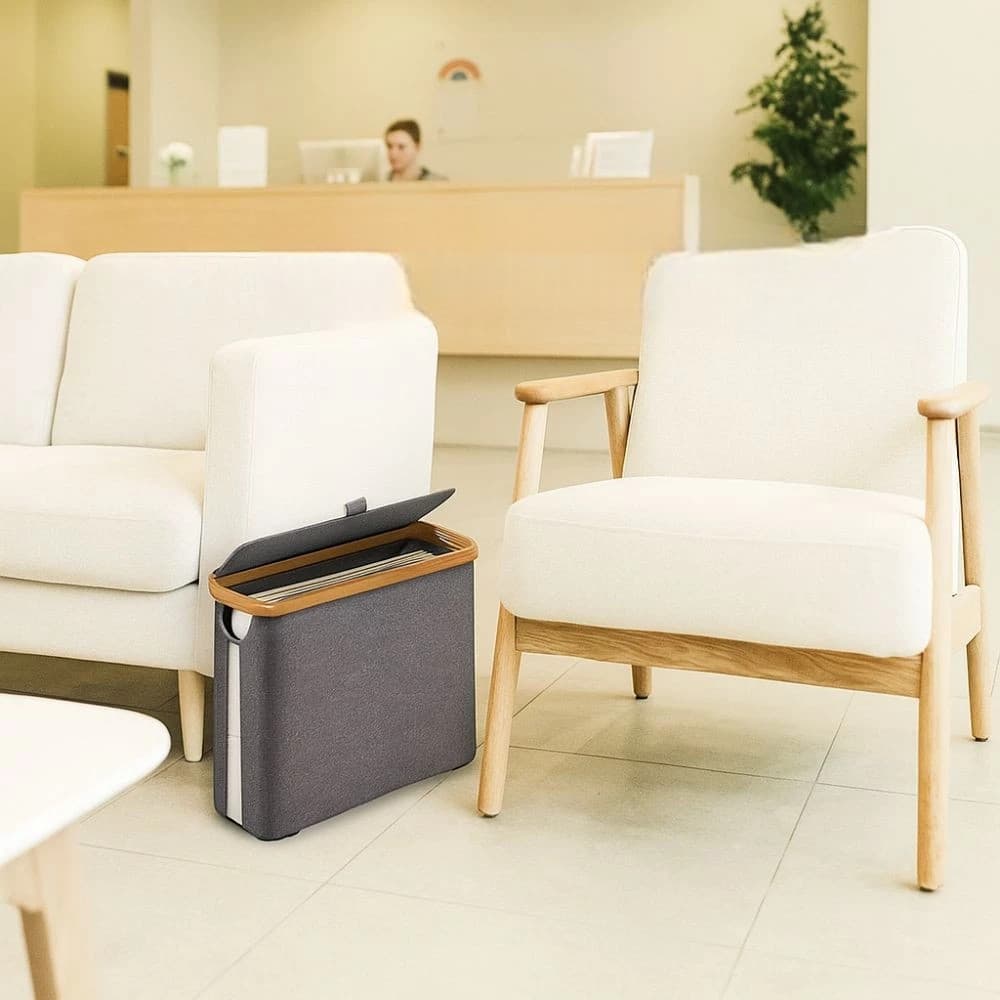 Cesto Roupa Suja Organiza Cinza Saco Banheiro Caixa Balde Bacia Suporte Toalha Papel Lavanderia