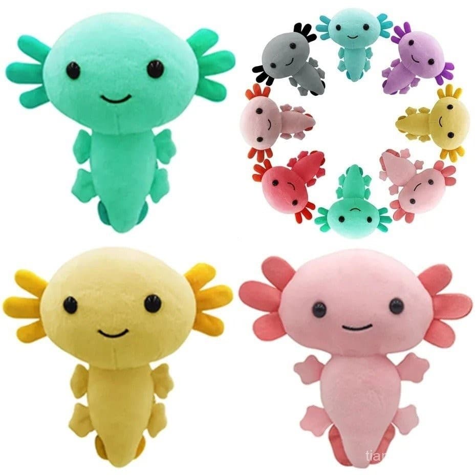 ML Axolotl Brinquedos de pelúcia Kawaii Animais Plushies Figura Boneca Brinquedo dos desenhos animados Boneca Presente p