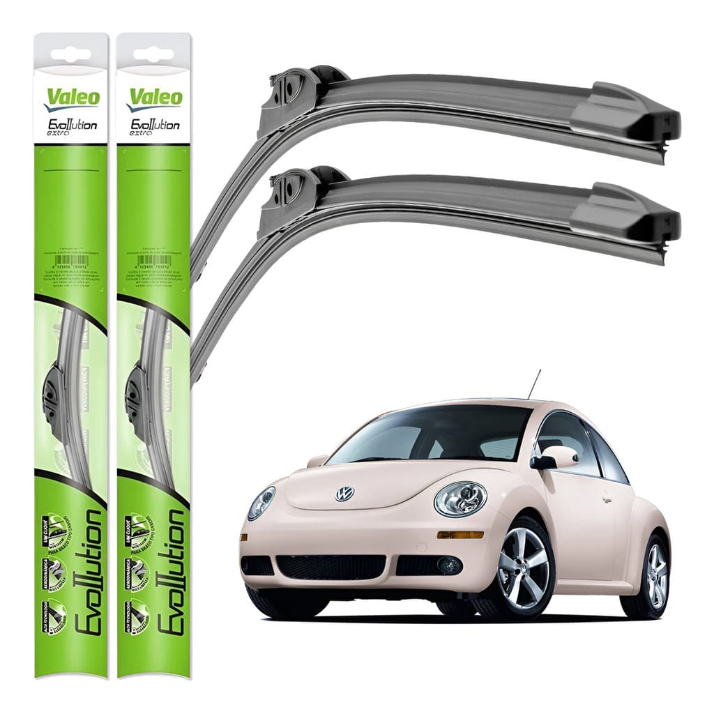 Par Palhetas Limpador Parabrisa Valeo New Beetle 2000 A 2010