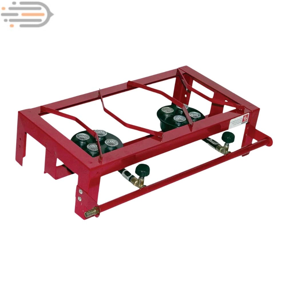 Fogão Semi-Industrial Strada Jr Suzan 2 Bocas Portátil A Gás Vinho Metal Esmaltado Camping Chácara