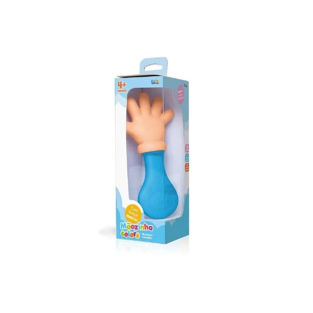 Mordedor Mãozinha Colors Sortido Brinquedo Infantil Para Bebês Macio Alívio Da Dentição Toyster