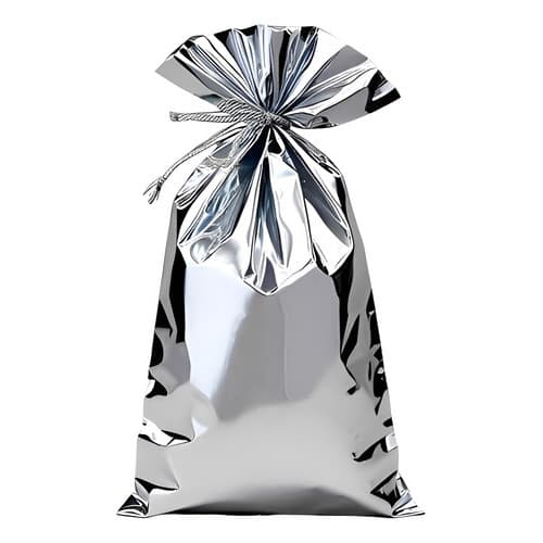 Kit Saco Presente Dourado/prata Embalagem 25x36 C50 + 50 Laço