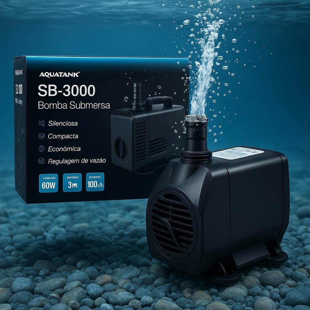 Aquatank Bomba Submersa de 3000l/h At SB 3000 litros por hora eleva Água até 2,5mt