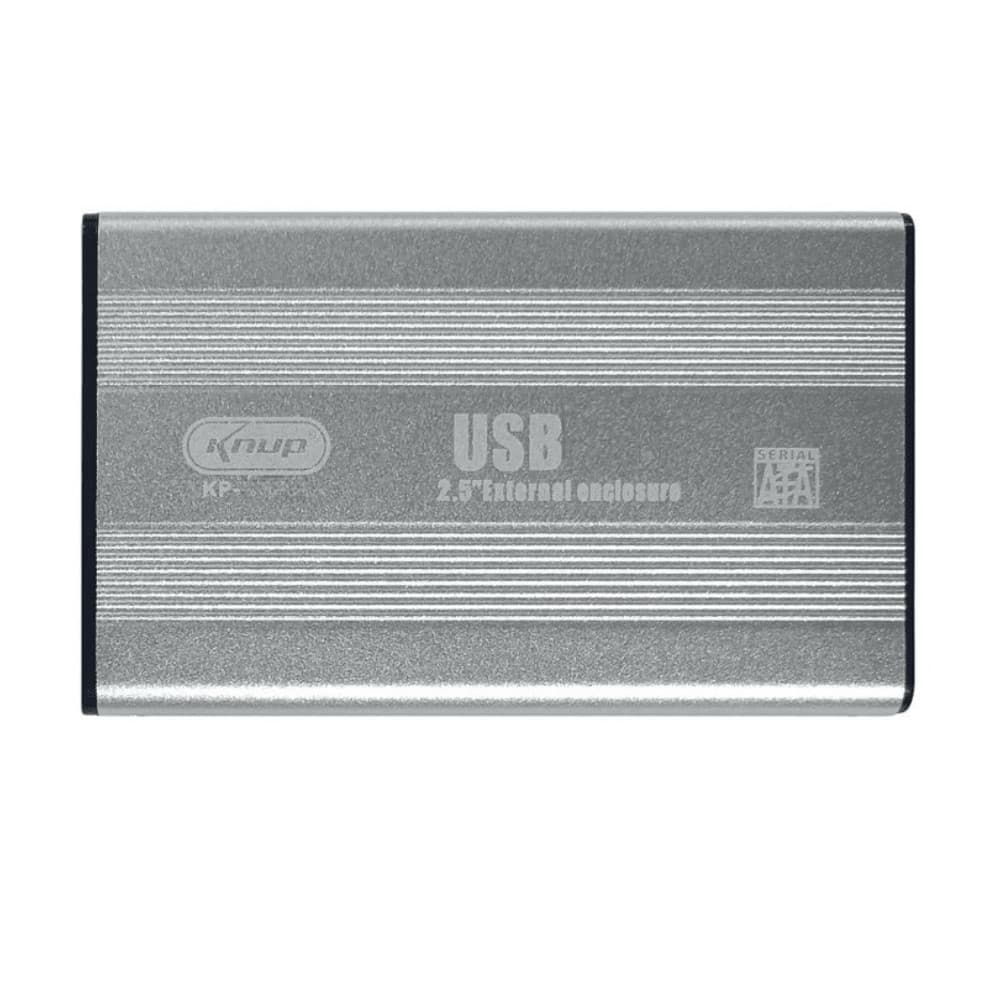 Case Gaveta Prata Hd Sata Externo 2.5 Notebook Usb 2.0 Pc Knup