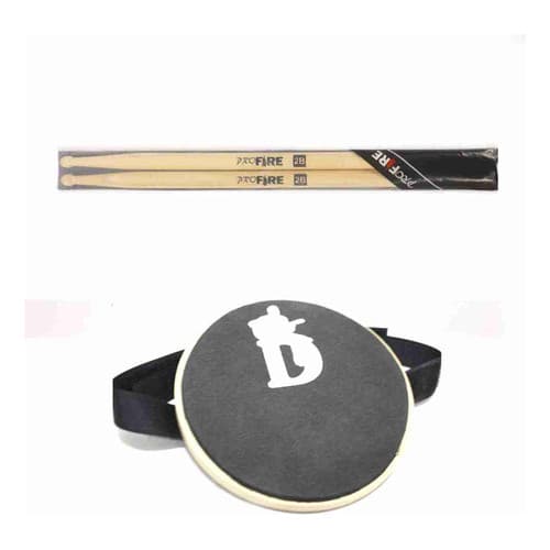 Baqueta Pro Fire Spanking em Marfim Ponta de Madeira com Pad 13cm