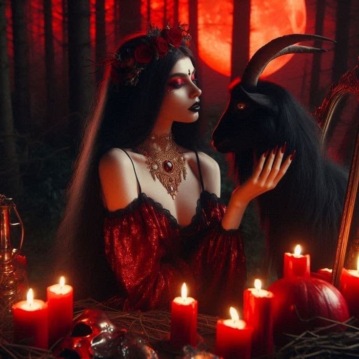Quadro Lilith com Bode Preto