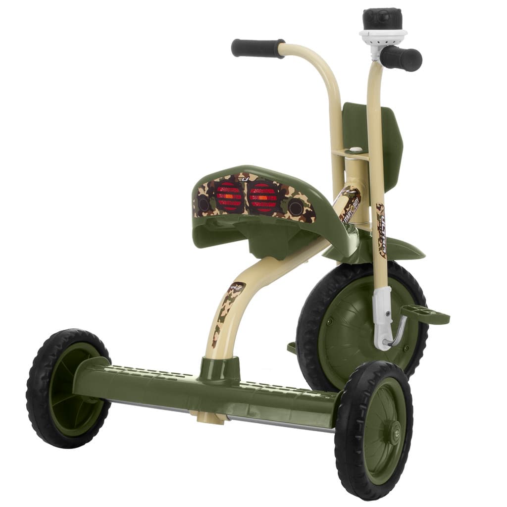 Triciclo Infantil Ultra Bikes Military Boy Camuflado Verde com Cesto