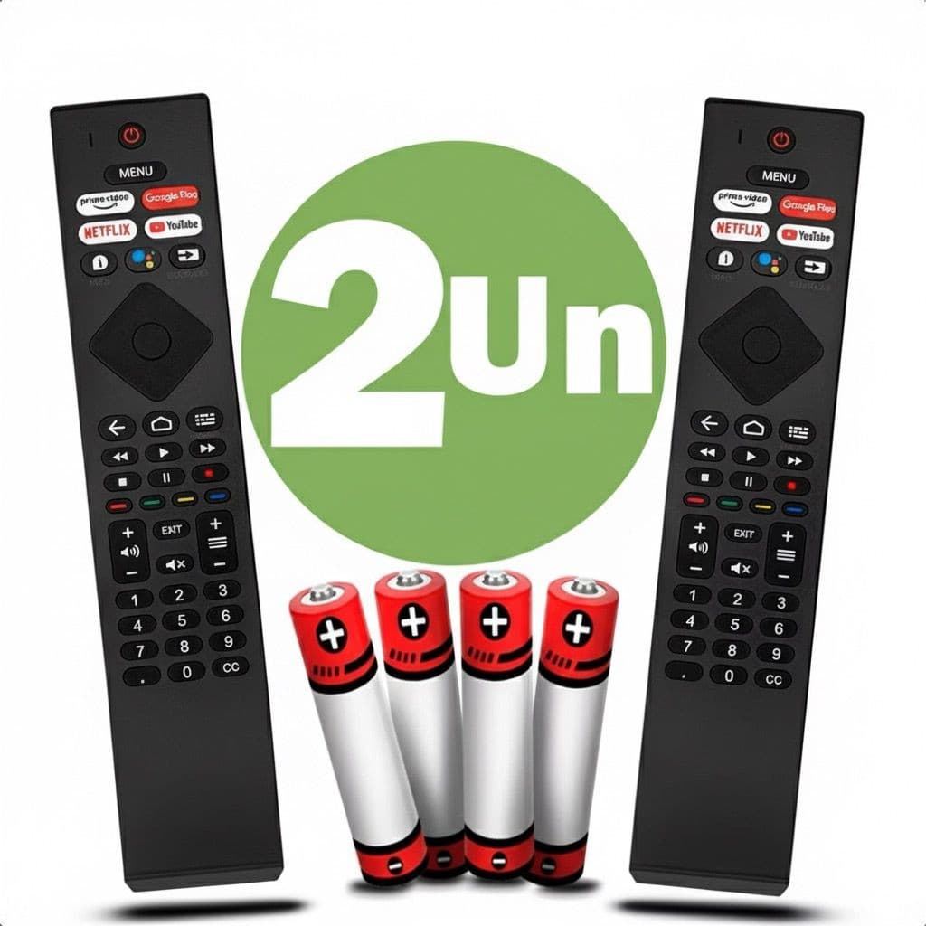 Controle Remoto Compatível Com Tv Philips Smart YouTube Prime Netflix 55PUG7406/78