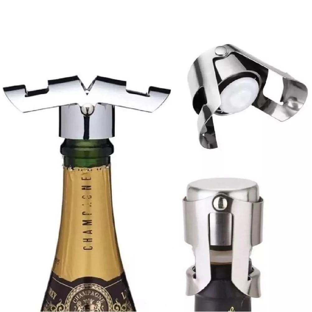 TAMPA ROLHA VINHO CHAMPANHE ESPUMANTE SELADORA GARRAFA VACUO LUXO BAR