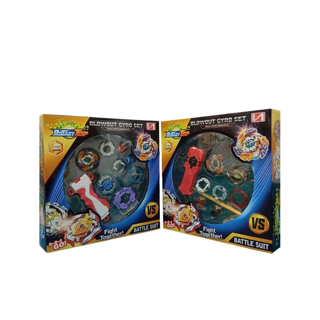 Brinquedo Arena Com 2 Giroblades Blowout Gyro 2 Lançador 1 Grip
