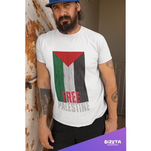 Camiseta 100 % Algodão Unissex Palestina Livre! Liberdade para o Povo Bandeira Palestina