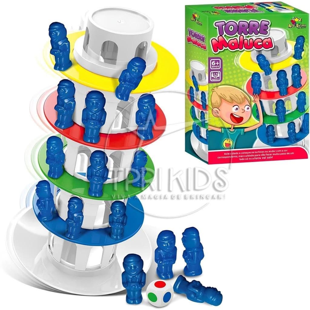 Torre Maluca Equilíbrio Brinquedo Infantil Jogo Tabuleiro Empilhar Educativo Mesa Criança Top