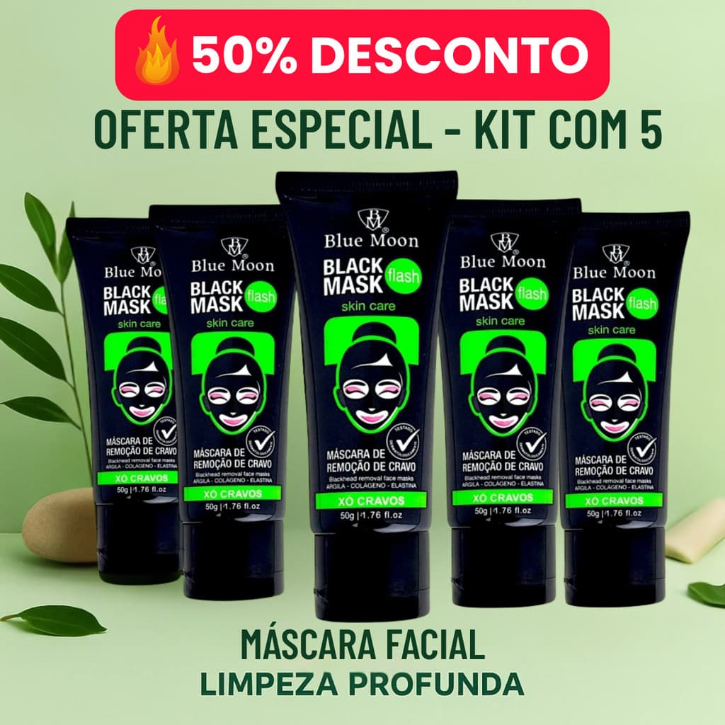Kit Com Desconto Skin Care Pele Remover cravos Bluemoon Black Mask com Carvão Ativado KIT 2/3/4/5 UN