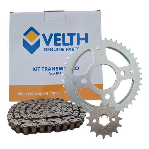 Kit Relação Transmissão Honda Cg 160 Fan Titan Start Cargo Cinza-escuro