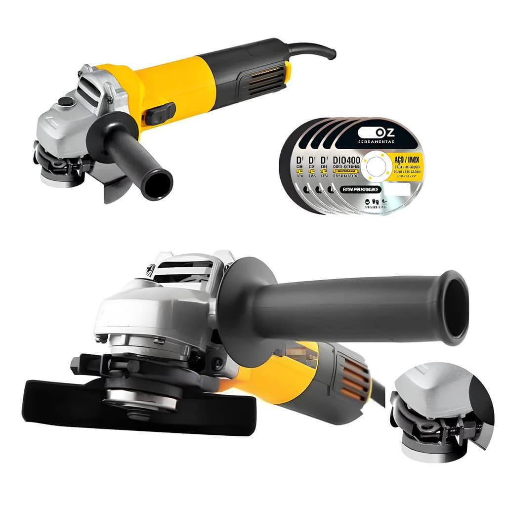 Esmerilhadeira Lixadeira De Mão Angular 800W 115mm Com Acessórios + Disco Bosch