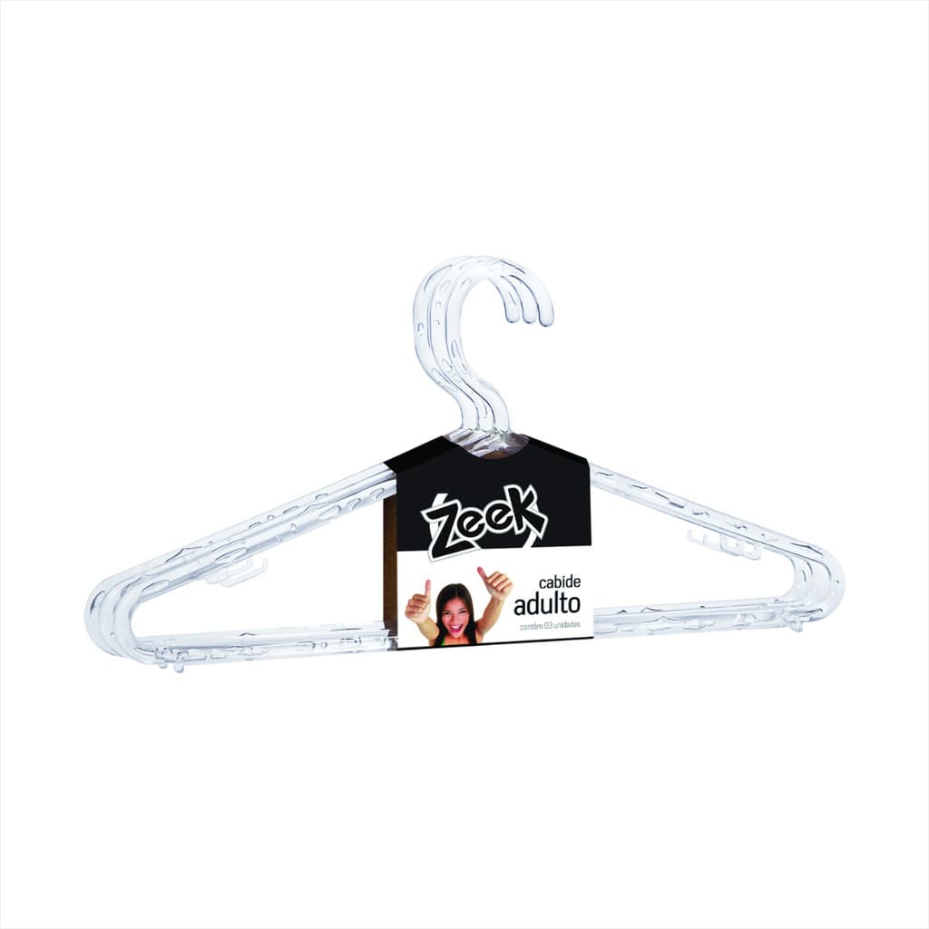 Kit 40 Cabides Acrílico Cristal Premium 40cm Roupa Saia Calça Organizador Closet Cabideiro