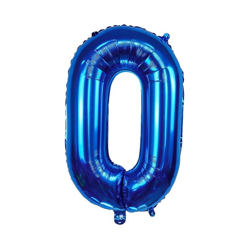 KIT 2 Balões Números Metalizados Azul  32 Pol/70cm Festas Aniversário Festas Decorações
