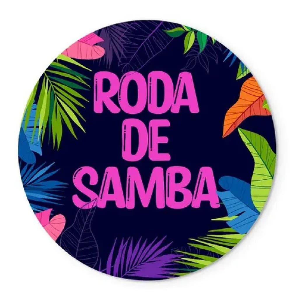 Capa Painel Redondo 150x150cm e 50x50cm Roda de Samba c/ Elástico Pagode Pagodinho